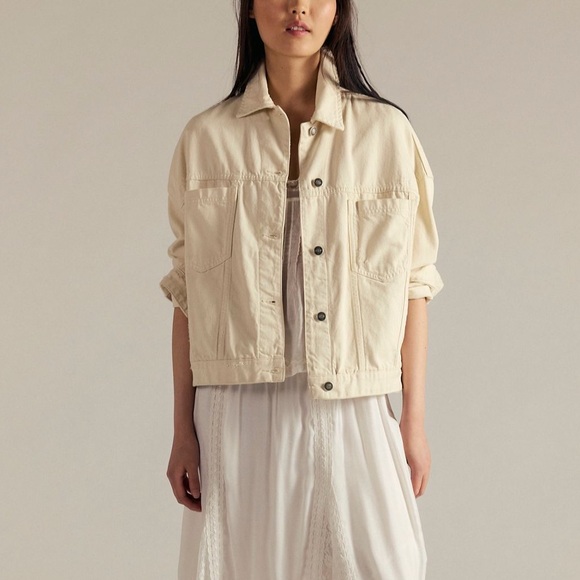 Free People Opal swing denim jacket sz medium - Picture 3 of 8